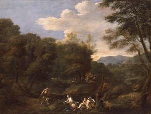Diana ja Actaeon (öljy kankaalle)