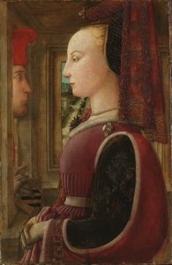 Muotokuva naisesta ja miehestä ikkunan luona tekijältä Filippo Lippi