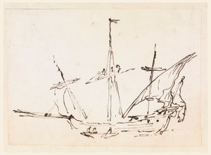 Piirustus, Purjelaiva, 1770-1800 tekijältä Filippo Marchionni