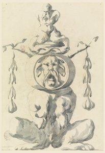 Piirustus, groteski hahmo, 1550-1625 tekijältä Filippo Marchionni