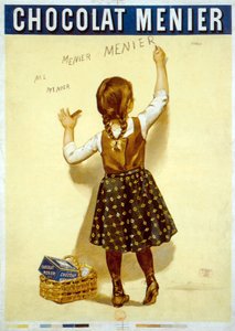 Ranskalainen mainonta Menier-suklaalle, 1800-luvun loppu (juliste)