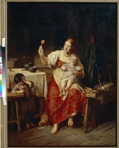 La belle mere - Peinture de Firs Sergeevich Zhuravlev ((Firs Jouravliov tekijältä Firs Sergeevich Zhuravlev