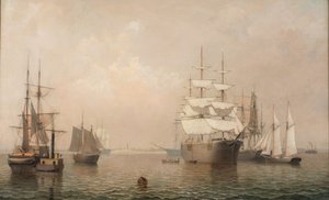 Kauppiaat Bostonin satamassa, 1863
