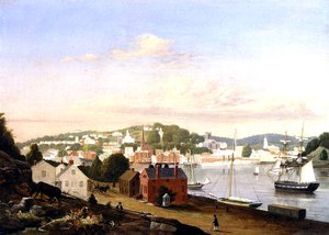 Näkymä Norwichista, Connecticutista, USA:sta, 1849