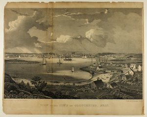 Näkymä Gloucesterin kaupunkiin, Massachusettsin osavaltio tekijältä Fitz Henry Lane
