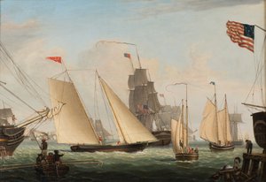 Vene Northern Light Bostonin satamassa, 1845