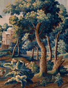 Flanderin kuvakudos. 1700-luvun loppu. Kirkon omaisuus Sint-Walburgakerk Oudenaarde (Dekenij van de Sint-Walburga). tekijältä Flemish School