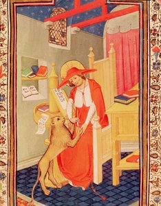 Fol.310v St. Jerome, Don Duarten tuntikirjasta tekijältä Flemish School