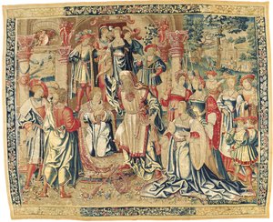 Ranskalais-flaamilainen raamatullinen kuvakudos, n. 1510-30 tekijältä Flemish School