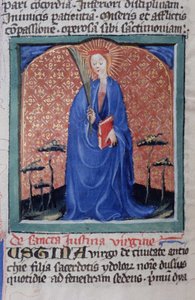 Ms Gen 1111 sivu Legenda Aureasta, Bruggesta, n. 1400-10 tekijältä Flemish School