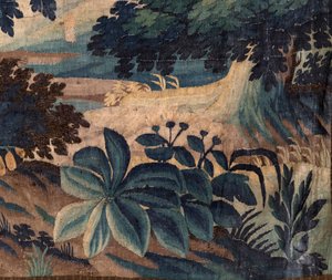 Seurakuntakirkko (Saint Walburga Church). Flanderin kuvakudos "Verdure". Oudenaarde. 1700-luvun loppu - 1700-luvun alku. Sint-Walburgakerk Oudenaarden kirkon omaisuus.