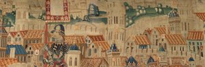 Seurakunnan kuvakudosmuseo (Pastrana Tapestries -seurakuntamuseo). Flanderin kuvakudos. Tangerin valloitus (Tangerin valloitus, De inname van Tanger). Sarja Portugalin kuninkaan Alfonso I:n valloitukset. Tournai. Villa ja silkki tekijältä Flemish School