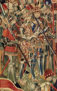 Seurakunnan kuvakudosmuseo (Pastrana Parish Museum of Tapestries). Flanderin kuvakudos. Laskeutuminen Arzilaan (Laskeutuminen Arzilaan, Desembarcoon ja Arzilaan). Sarja Portugalin kuninkaan Alfonso I:n valloitukset (Portugalin kuninkaan Alfonso V:n valloit tekijältä Flemish School