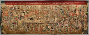 Seurakunnan kuvakudosmuseo (Pastrana Tapestriesin seurakuntamuseo). Flanderin kuvakudos. Asilan piiritys (Asilahin piiritys, De omsingeling van Arzila). Sarja Portugalin kuninkaan Alfonso I:n valloitukset. Tournai. tekijältä Flemish School