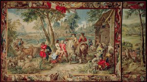 Ryöstö, The Military Science -sarjasta, Judocus de Vosin työpaja, n. 1715-24 tekijältä Flemish School