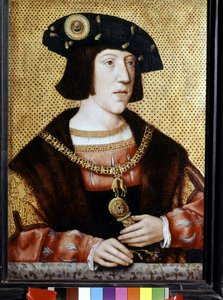 Kaarle V:n (1500 - 1558), Saksan keisarin muotokuva. 1500-luvun flaamilainen koulu (öljy kankaalle)
