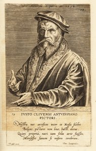 Joos van Cleven muotokuva, Antwerpenissä toimiva flaamilainen taidemaalari, n. 1485-1540 tekijältä Flemish School