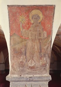 St. Bernardino of Siena, seinämaalaus kryptasta tekijältä Flemish School