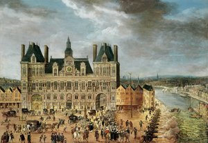 Hotel de Ville, Place de Greve tekijältä Flemish School
