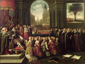 Alban herttuan tyrannia (öljy kankaalle) tekijältä Flemish School