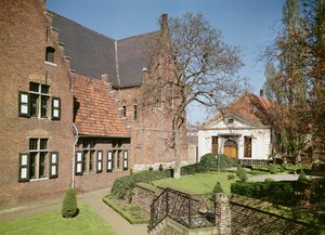Näkymä Abbessin talolle, ruokasalille ja asuntolalle (katso myös 208606, 375105, 375106 & 375107) tekijältä Flemish School