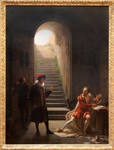 Montaignen vierailema Cup vankilassa, n. 1822 (öljy kankaalle)