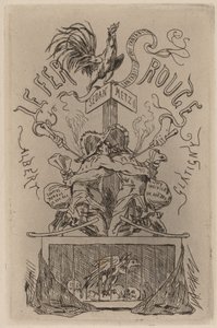 Punainen rautainen Le Fer Rouge, 1871. tekijältä Félicien Rops