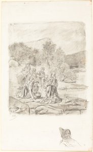 Washerwomen, n. 1884-1887. tekijältä Félicien Rops