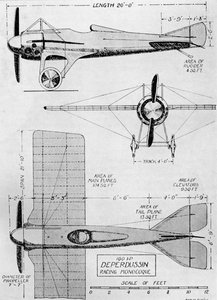 Todennäköisesti nopein olemassa oleva lentokone sodan syttyessä: Deperdussin Monoplane 160