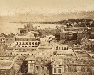 Panoraamanäkymä Beirutiin, Libanoniin tekijältä Félix Bonfils
