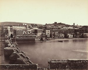 Panoraamanäkymä kaupunkiin Israelissa tekijältä Félix Bonfils
