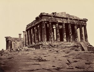 Parthenon, pris des propylees - Athenes. [Pohjoisesta - länteen] tekijältä Félix Bonfils