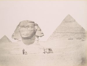 Pyramides et le Sphinx, 1860-70, painettu n. 1870. tekijältä Félix Bonfils