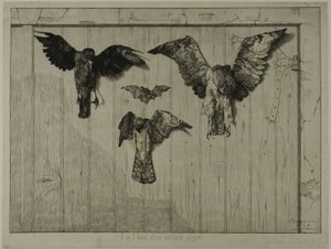 Oven yläosa tekijältä Félix Henri Bracquemond