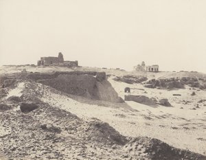 Assuan, muinaisen arabien aitauksen rauniot, kaupungin kaakkoispuolella, 1851-52, painettu 1853-54. tekijältä Félix Teynard