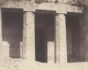 Béni-Haçan, Hypogean Architecture - Tomb of Amonei, 1851-52, painettu 1853-54. tekijältä Félix Teynard