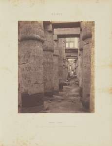 Karnak (Theba). Palatsi - Hypostyylisali - poikittaisnäkymä pisteestä K. tekijältä Félix Teynard