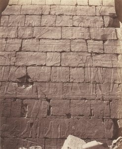 Karnak Thebes, Palace - Hypostyle Hall - Decoration of the Int..., 1851-52, painettu 1853-54. tekijältä Félix Teynard