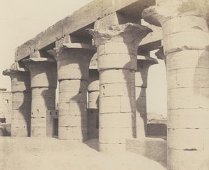 Louksor Thèbes. Construction Centrale - Grande Colonnade, 1851-52, painettu 1853-54. tekijältä Félix Teynard