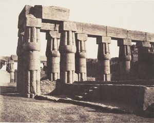 Louksor Thebes, Myöhempi rakentaminen - Galleriat - Parallels, 1851-52. tekijältä Félix Teynard