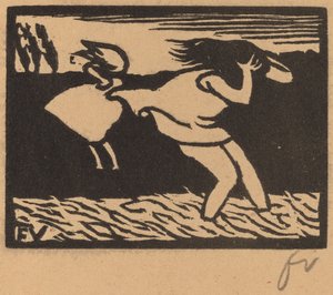 Uimarit joutuivat myrskyyn, 1893. tekijältä Félix Vallotton