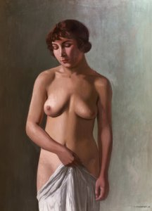 Seisova nuori tyttö tekijältä Félix Vallotton