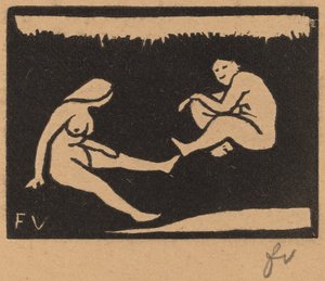 Kaksi istuvaa uimaria tekijältä Félix Vallotton