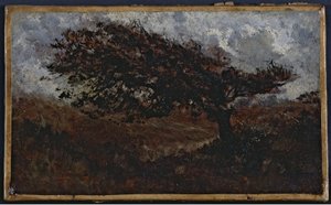 Le coup de vent, vuosien 1850 ja 1860 välillä (öljy paperille kankaalle). tekijältä Félix Ziem