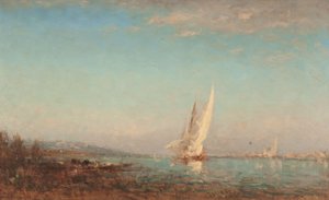 Martigues, valkoinen purje, vuosina 1890-1895 (öljy puulle).