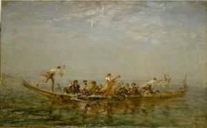 Caïque, vuosina 1880-1890 (öljy puulle).