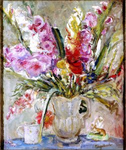 Gladioli (öljy kankaalle) tekijältä Florence Engelbach