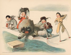 Kuvitus The Golliwoggs Polar Adventuresista