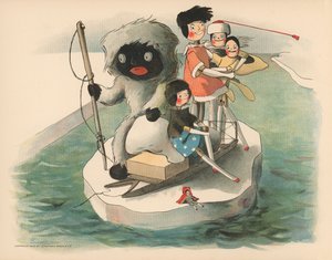 Kuvitus The Golliwoggs Polar Adventuresista