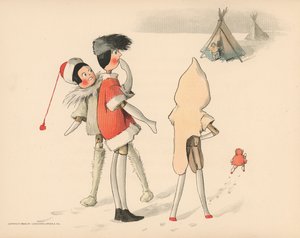 Kuvitus The Golliwoggs Polar Adventuresista tekijältä Florence K. Upton